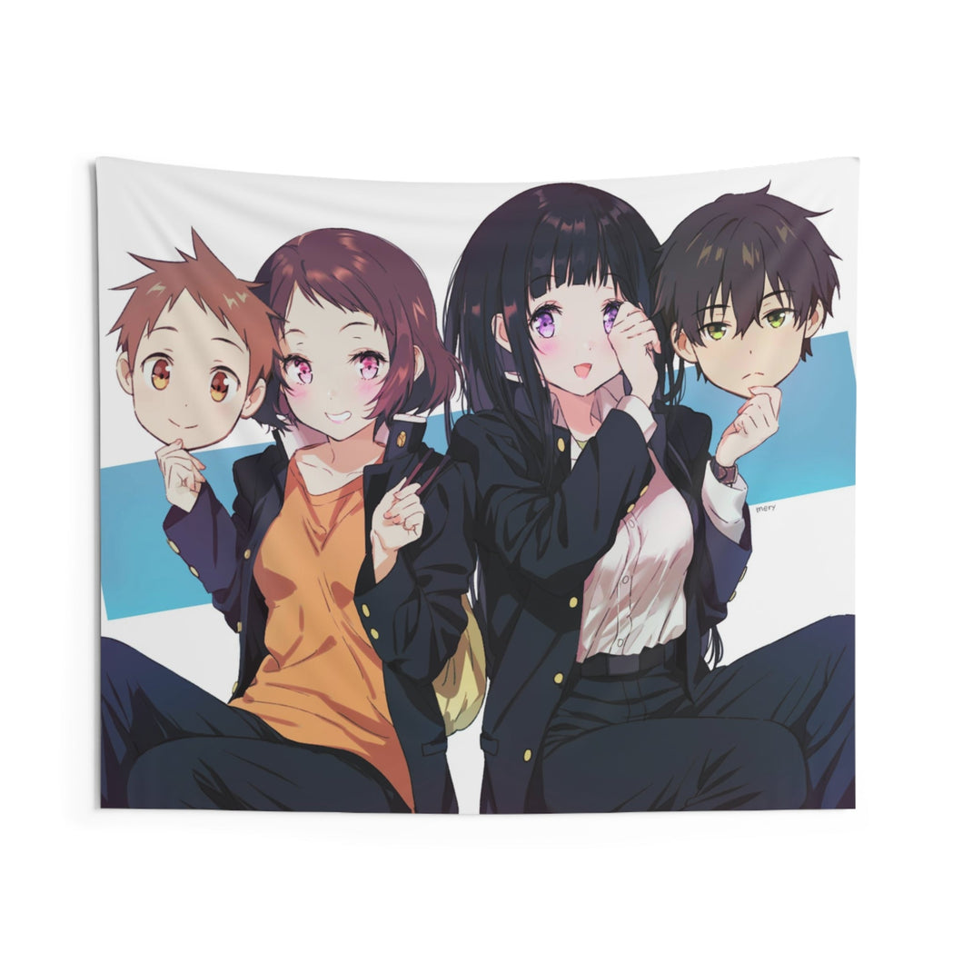 Hyouka Eru Chitanda, Satoshi Fukube, Mayaka Ibara Indoor Wall Tapestry