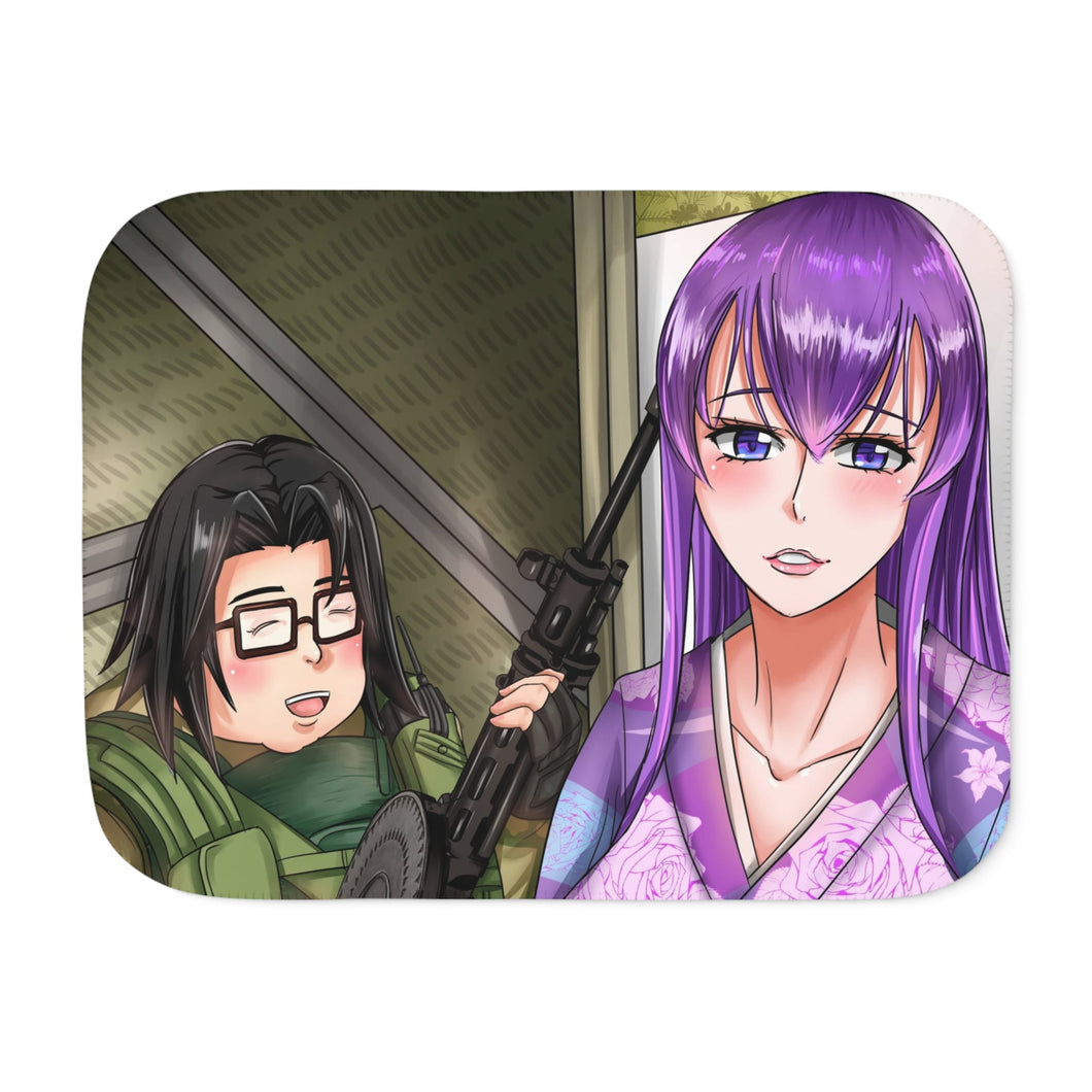 Highschool Of The Dead Sherpa Blanket