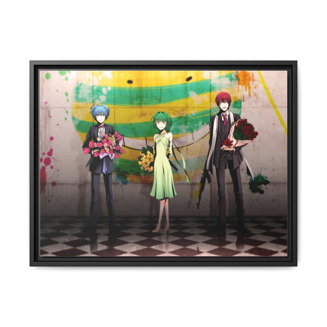 Karma,Nagisa and Kaede Canvas Framed Art Print