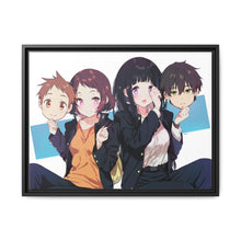 Load image into Gallery viewer, Hyouka Eru Chitanda, Satoshi Fukube, Mayaka Ibara Canvas Framed Art Print
