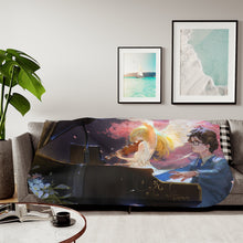 Load image into Gallery viewer, Anime Your Lie in April Sherpa Blanket
