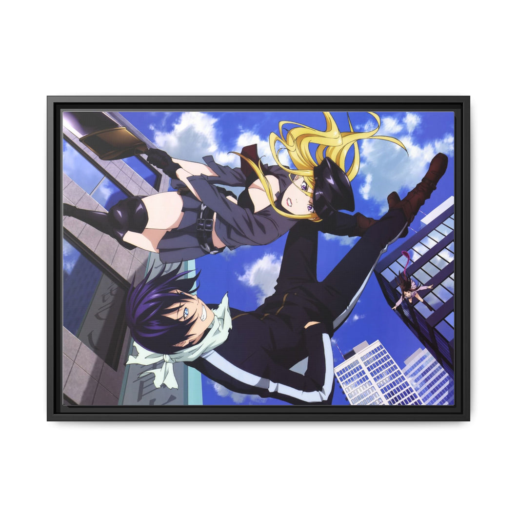 Noragami Yato, Hiyori Iki, Bishamonten, Noragami Canvas Framed Art Print