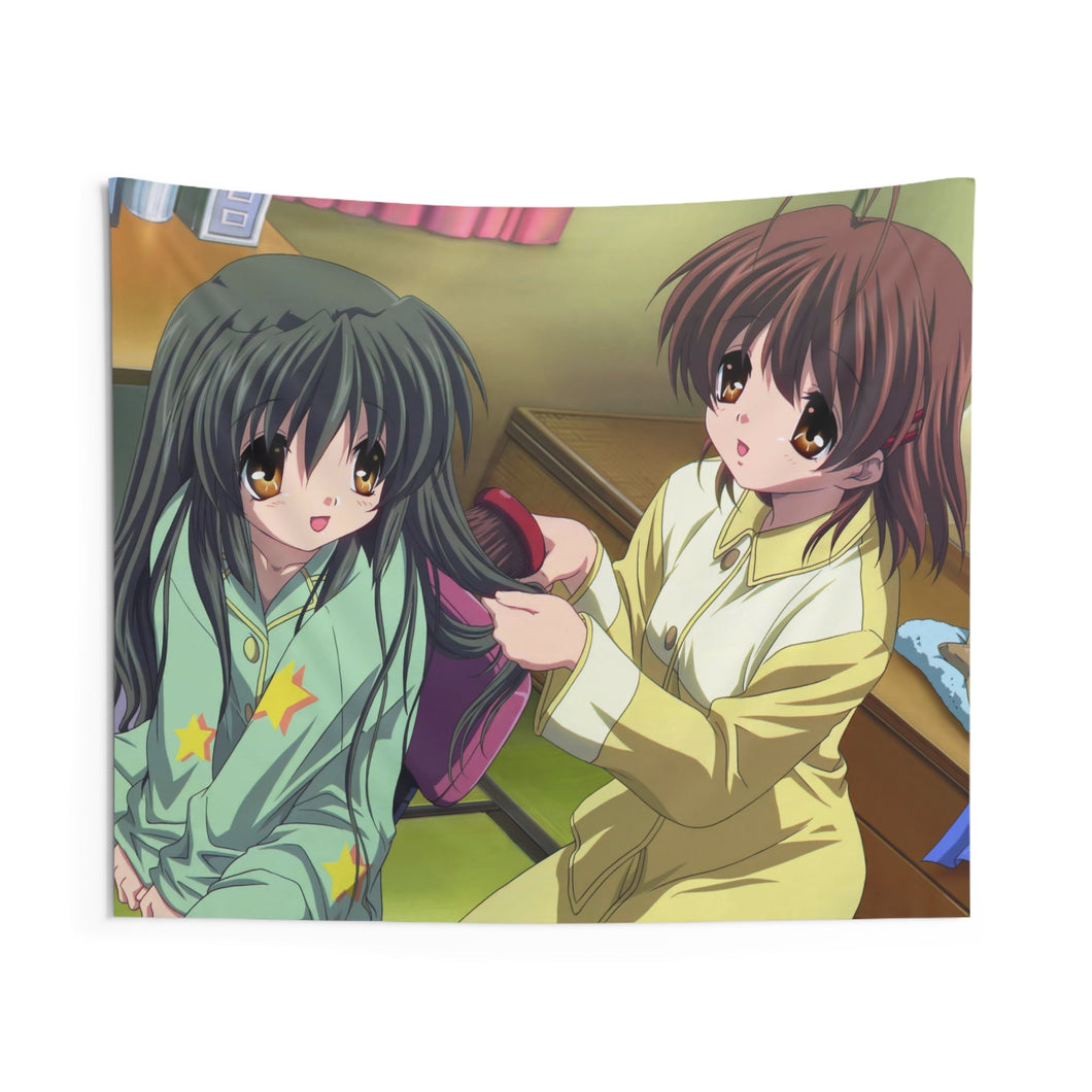 Clannad Nagisa Furukawa, Kyou Fujibayashi Indoor Wall Tapestry