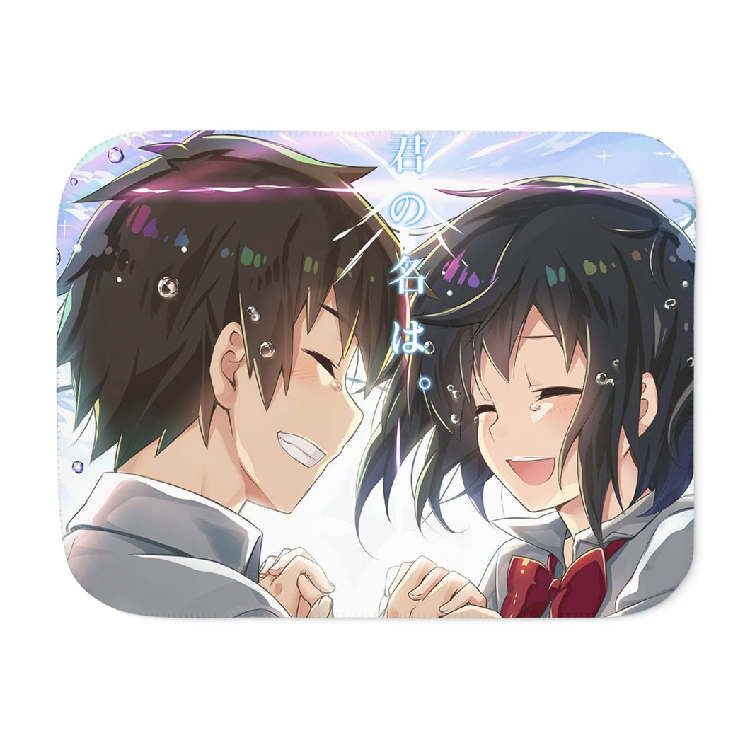Taki and Mitsuha (Your Name) Sherpa Blanket