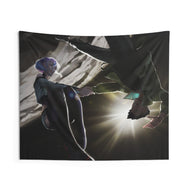 Lucy & David “Wish we could go to the moon together” Indoor Wall Tapestry