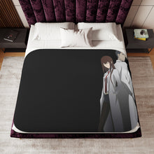 Load image into Gallery viewer, Makise Kurisu &amp; Rintarou Kyouma Sherpa Blanket

