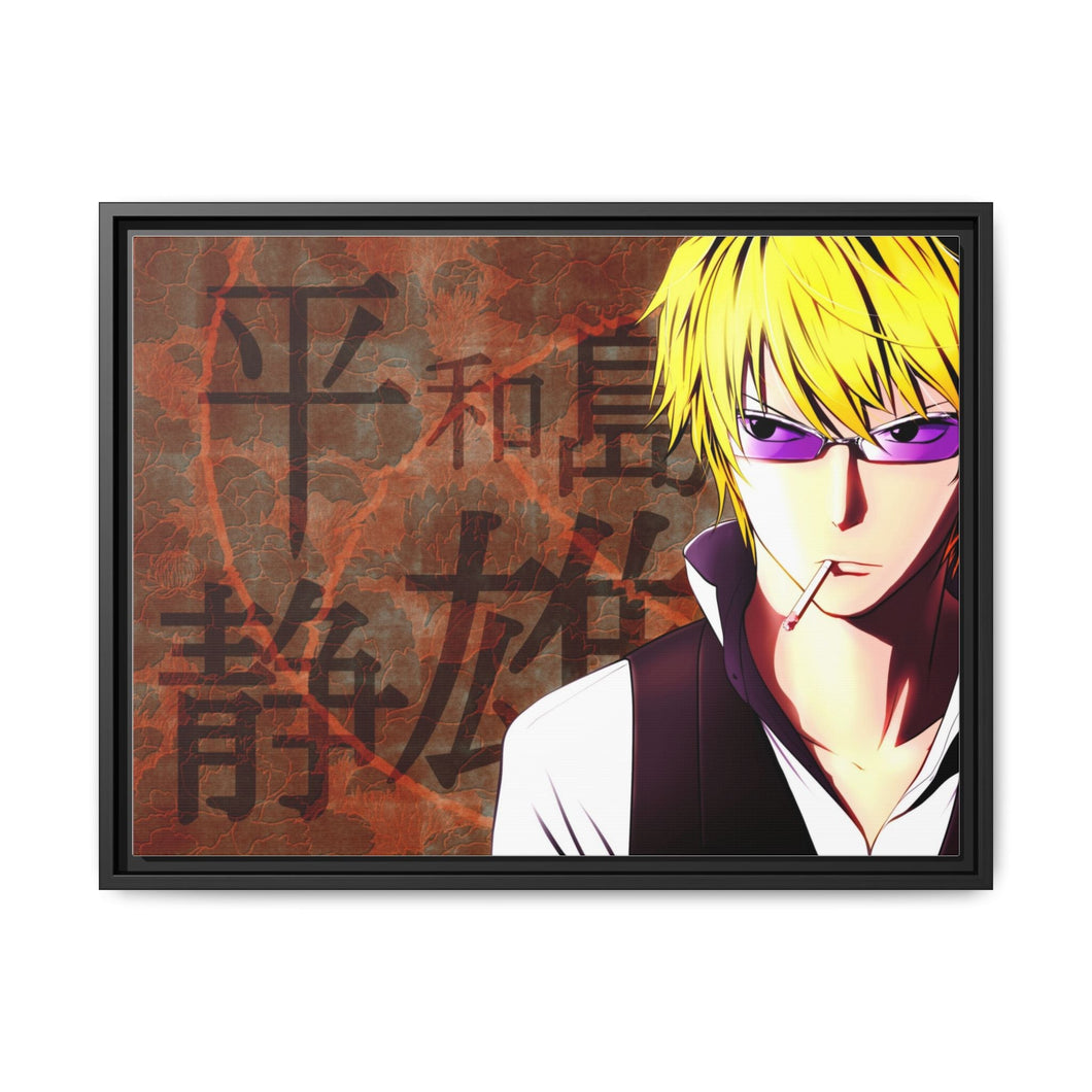 Durarara!! Shizuo Heiwajima Canvas Framed Art Print