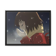 Anime ERASED Canvas Framed Art Print