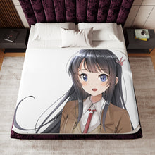 Load image into Gallery viewer, Rascal Does Not Dream Of Bunny Girl Senpai Sherpa Blanket

