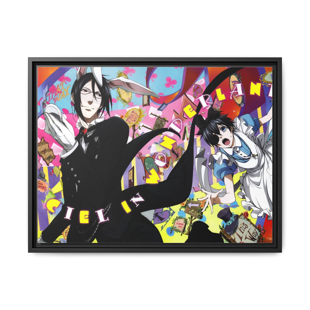 Black Butler Canvas Framed Art Print