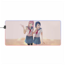 Load image into Gallery viewer, Zer Two and Ichigo RGB LED Mouse Pad (Desk Mat)
