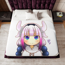 Load image into Gallery viewer, Miss Kobayashi&#39;s Dragon Maid Kanna Kamui, Kobayashi San Chi No Maid Dragon Sherpa Blanket
