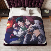 Load image into Gallery viewer, My Hero Academia Izuku Midoriya, Katsuki Bakugou, Tenya Iida Sherpa Blanket
