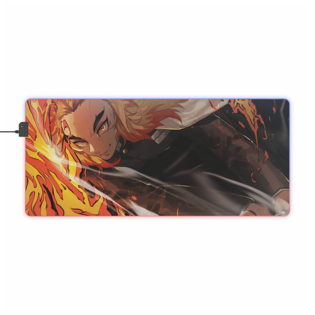 Kyojuro Rengoku RGB LED Mouse Pad (Desk Mat)