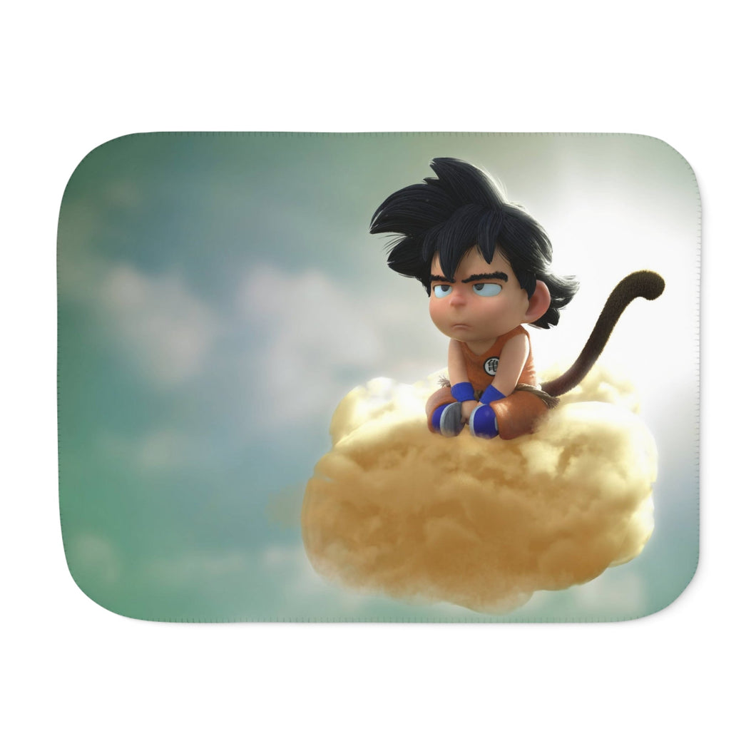 Sad Goku Sherpa Blanket