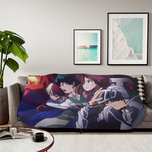 Load image into Gallery viewer, My Hero Academia Izuku Midoriya, Katsuki Bakugou, Tenya Iida Sherpa Blanket
