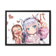 Miss Kobayashi's Dragon Maid Kanna Kamui, Kobayashi San Chi No Maid Dragon, Riko Saikawa Canvas Framed Art Print