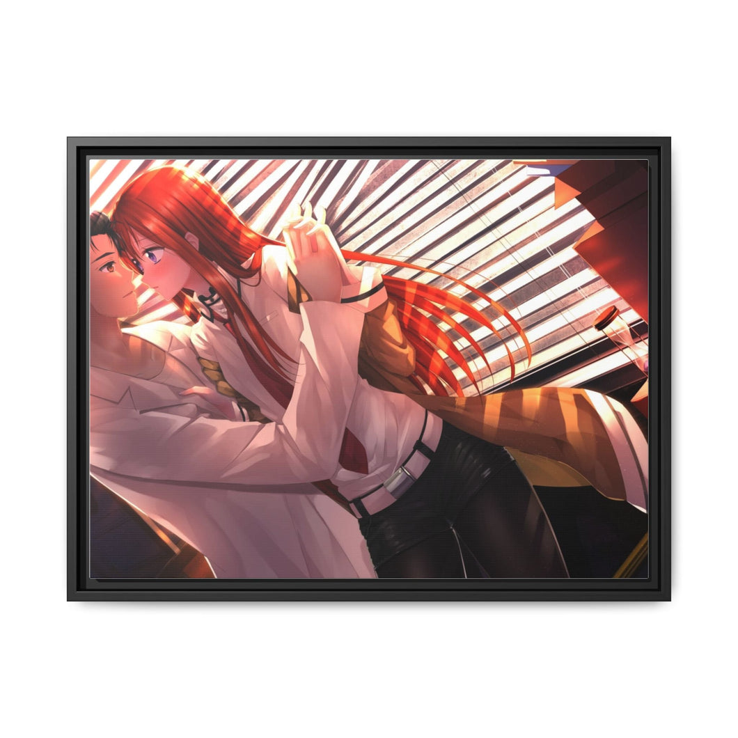 Makise Kurisu & Rintaro Okabe Canvas Framed Art Print