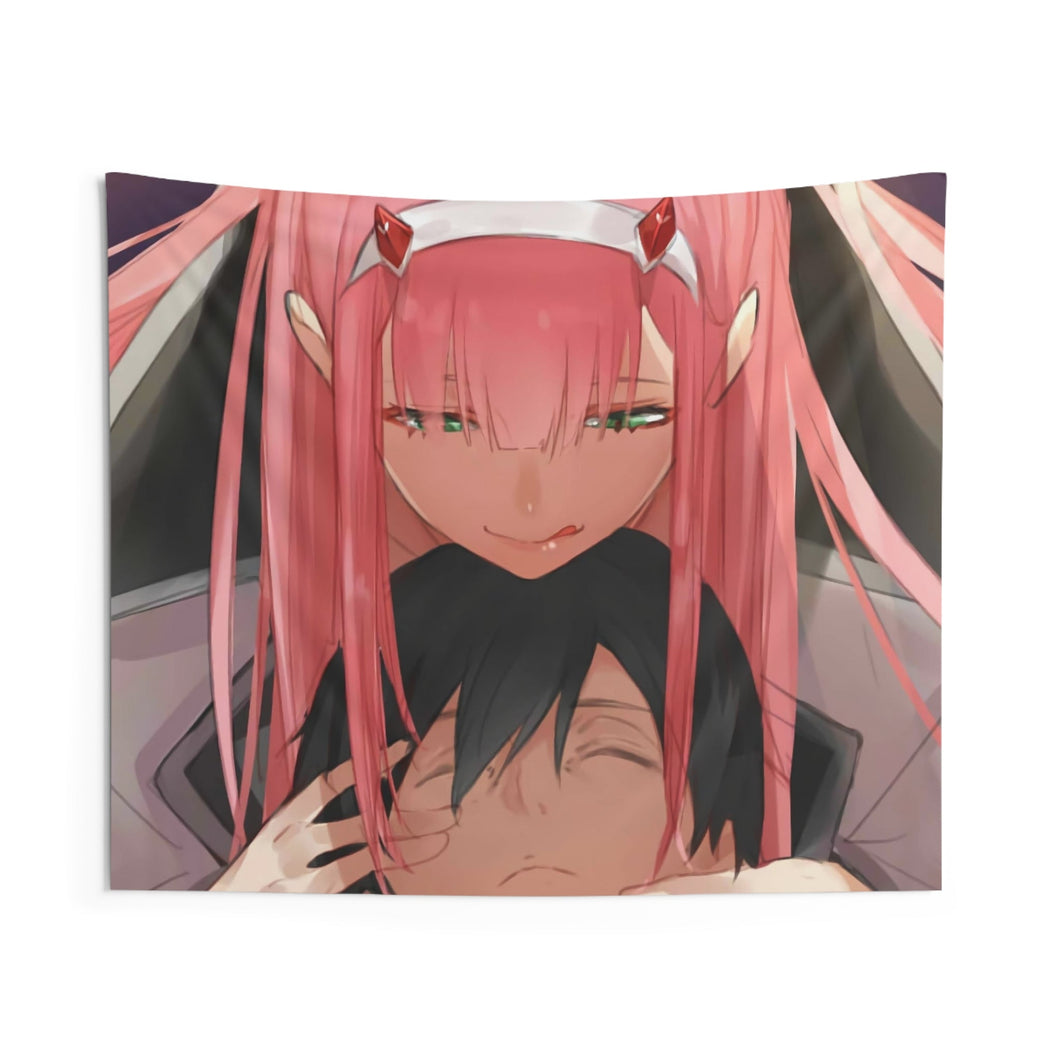 Zero Two And Hiro Eternal Love Indoor Wall Tapestry