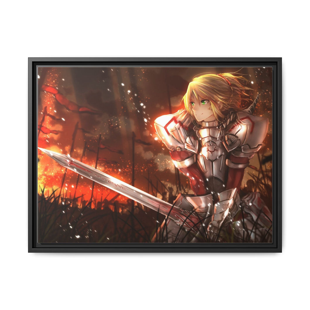 Fate/Apocrypha Saber Of Red Canvas Framed Art Print