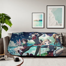 Load image into Gallery viewer, Love, Chunibyo &amp; Other Delusions Rikka Takanashi, Sanae Dekomori, Shinka Nibutani, Kumin Tsuyuri Sherpa Blanket
