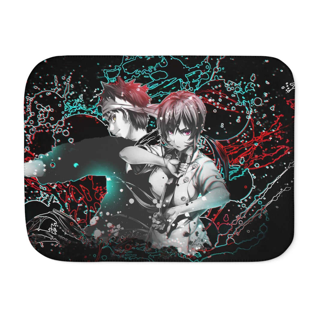 Shokugeki No Soma - Dark Yukihira Souma & Erina Nakiri Sherpa Blanket