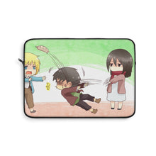 Load image into Gallery viewer, Attack on Titan - Armin Arlert, Eren Yaeger and Mikasa Ackerman Laptop Sleeve
