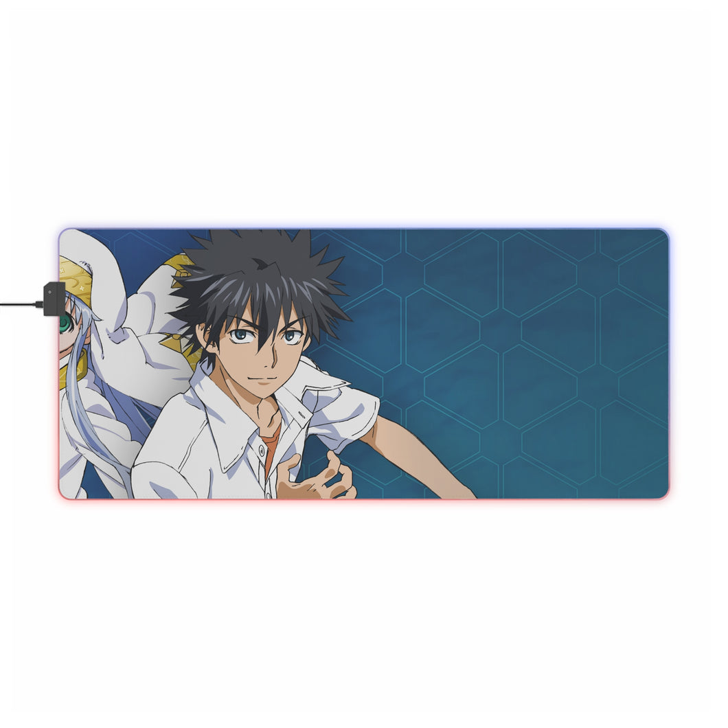 A Certain Magical Index Kamijou Touma, Index Librorum Prohibitorum RGB LED Mouse Pad (Desk Mat)