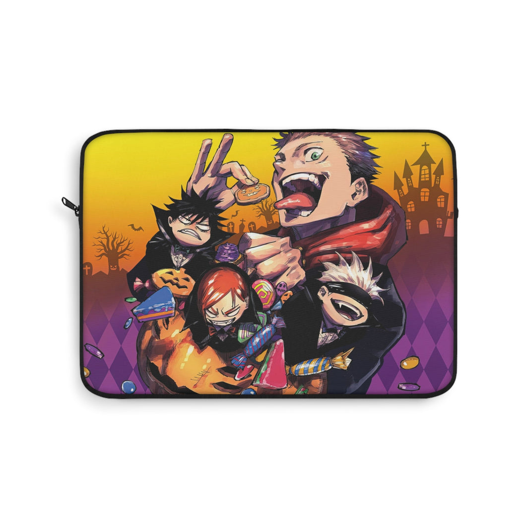 Yuji Itadori Satoru Gojo Nobara Kugisaki Megumi Fushiguro and Blindfold Laptop Sleeve