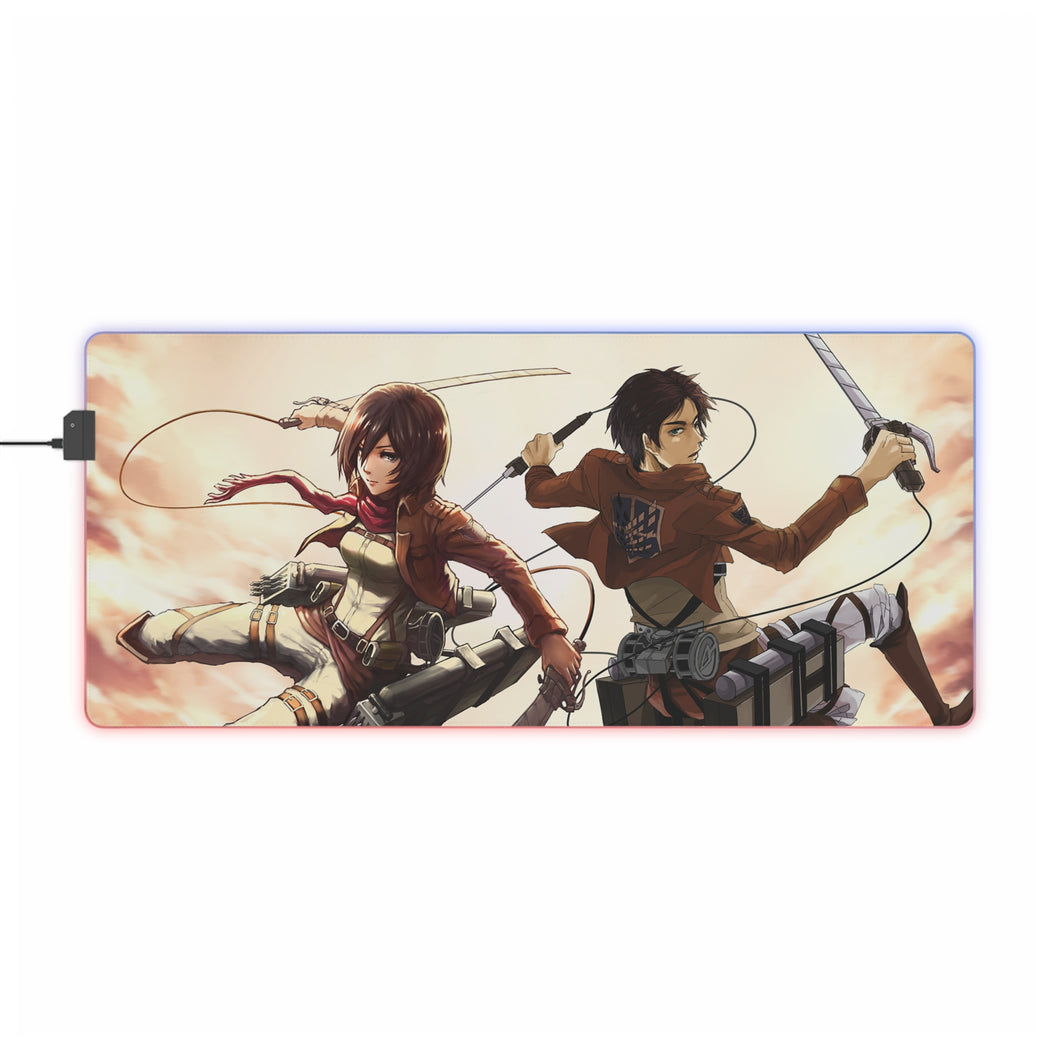 Anime Attack On Titan RGB LED Mouse Pad (Desk Mat)