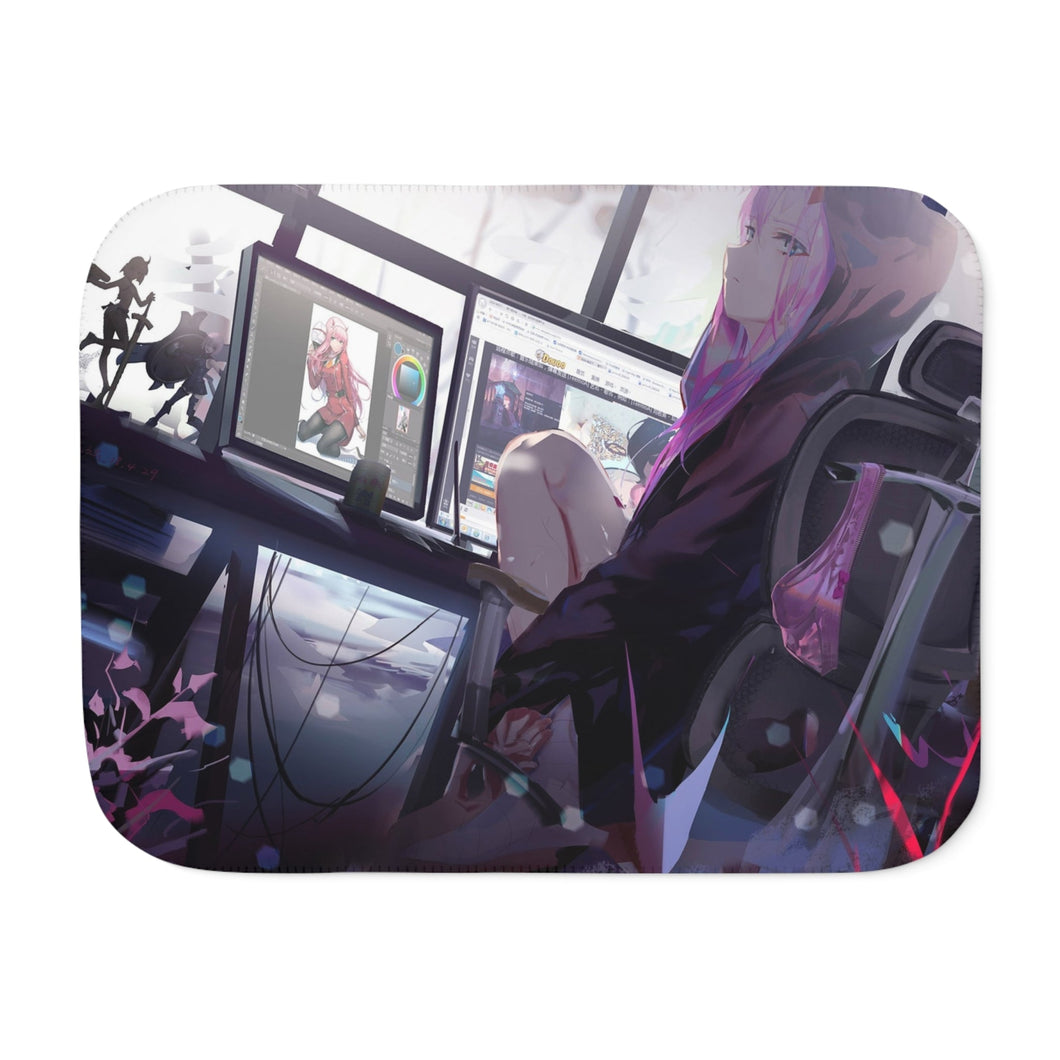 Anime Darling in the FranXX Sherpa Blanket