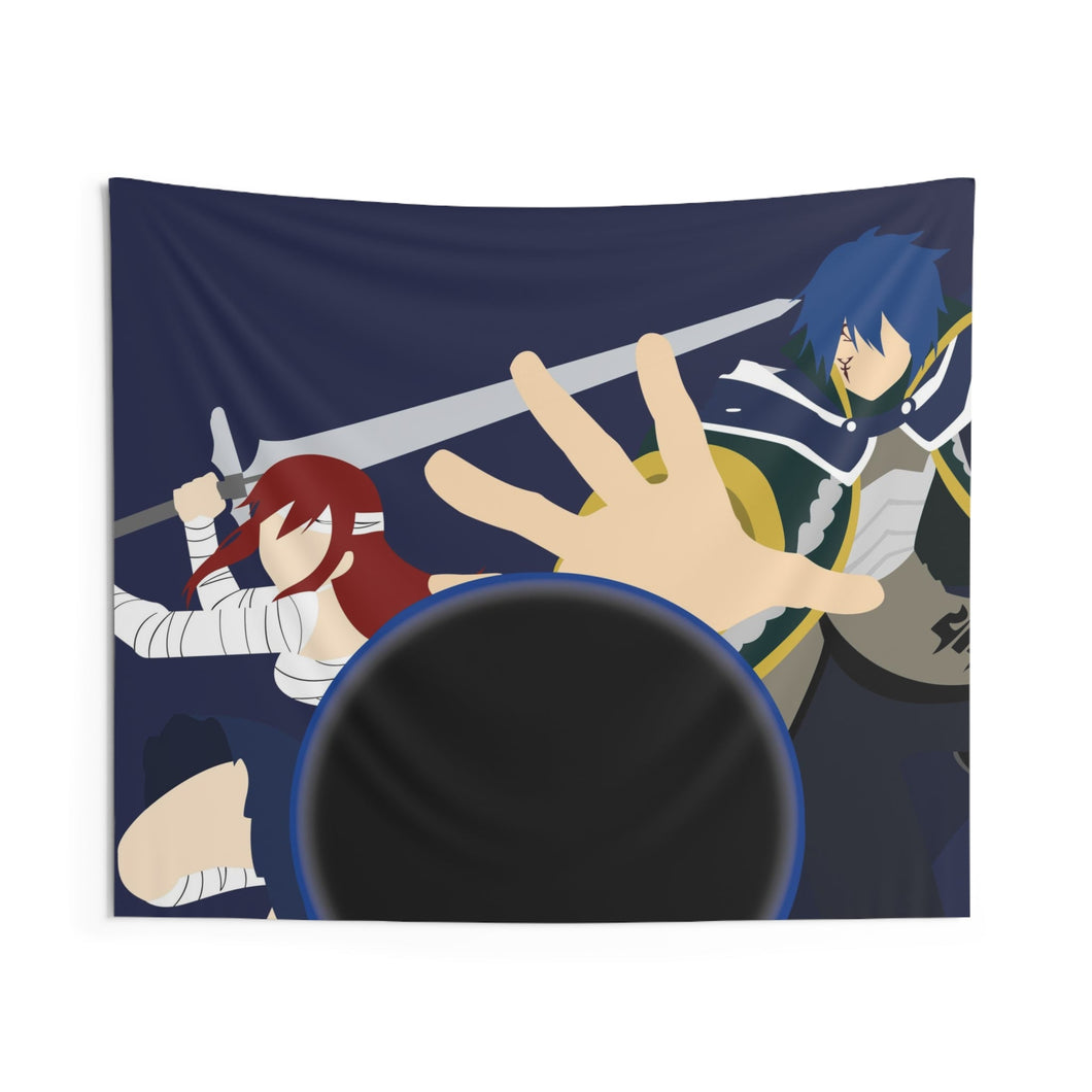 Fairy Tail Erza Scarlet, Jellal Fernandes Indoor Wall Tapestry