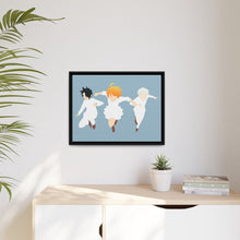 Load image into Gallery viewer, The Promised Neverland Ray, Norman, Emma Canvas Framed Art Print
