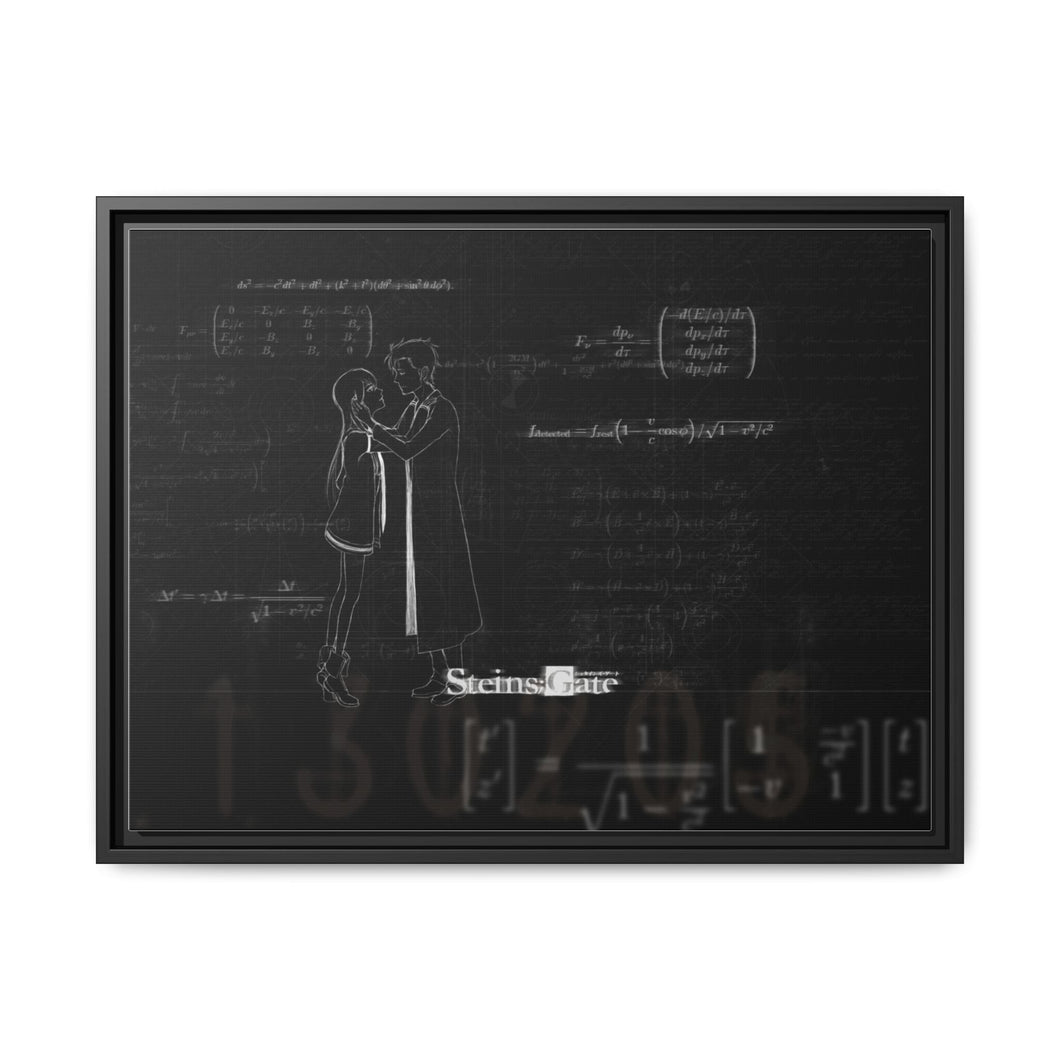 Makise Kurisu & Rintaro Okabe Canvas Framed Art Print