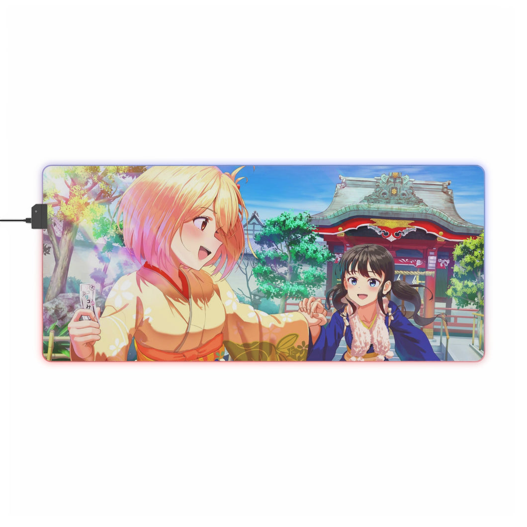 Chisato Nishikigi & Takina Inoue RGB LED Mouse Pad (Desk Mat)