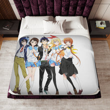Load image into Gallery viewer, Nisekoi Chitoge Kirisaki, Kosaki Onodera, Seishirou Tsugumi, Marika Tachibana Sherpa Blanket
