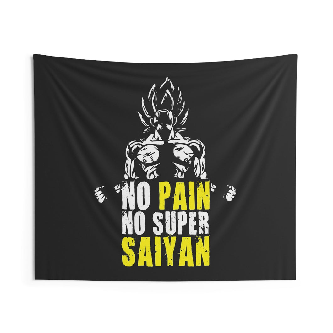 No Pain No Super Saiyan Indoor Wall Tapestry
