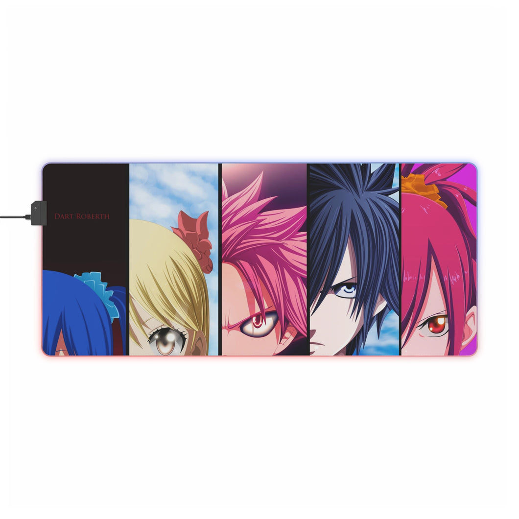 Fairy Tail Natsu Dragneel, Erza Scarlet, Gray Fullbuster, Lucy Heartfilia, Wendy Marvell RGB LED Mouse Pad (Desk Mat)