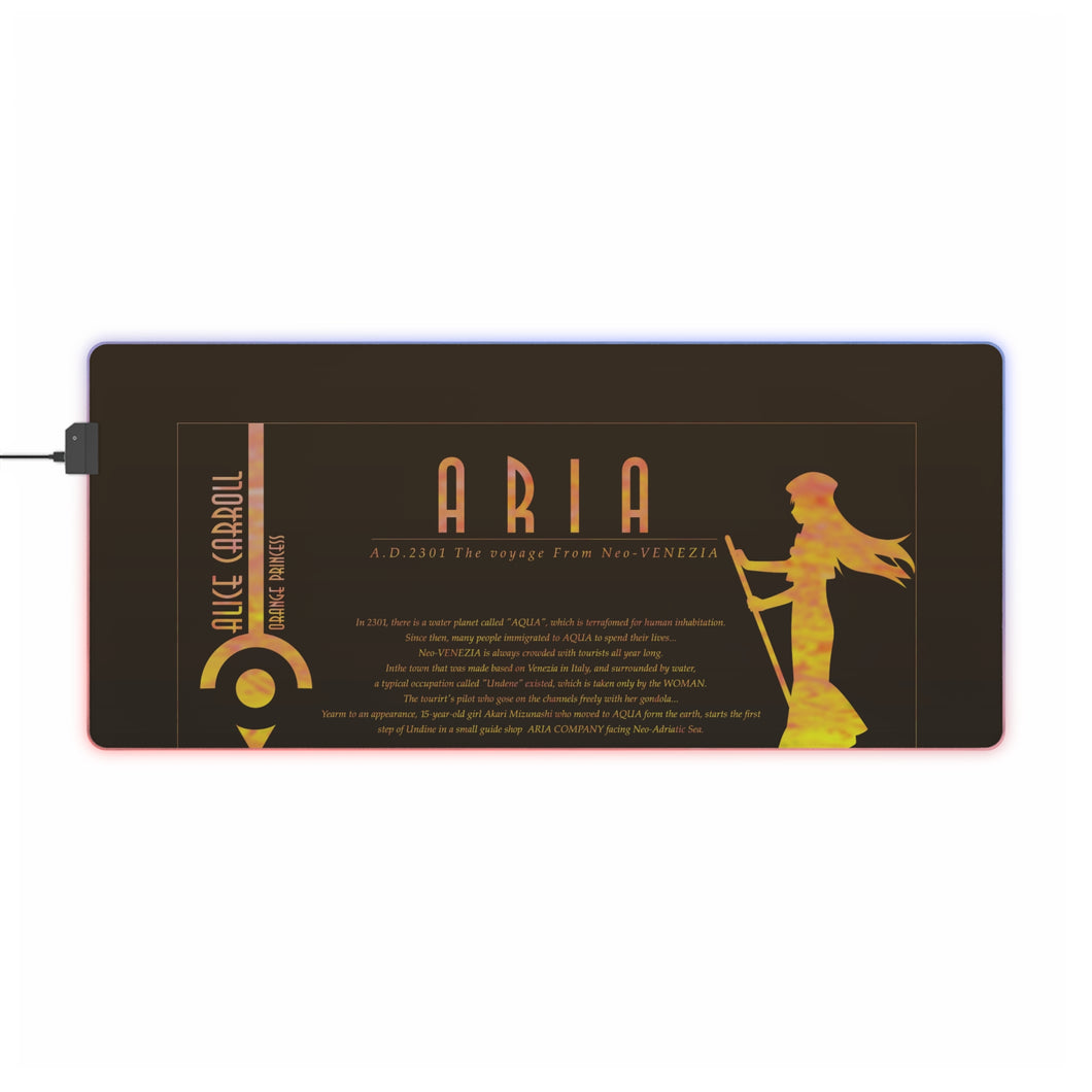 Anime Aria RGB LED Mouse Pad (Desk Mat)