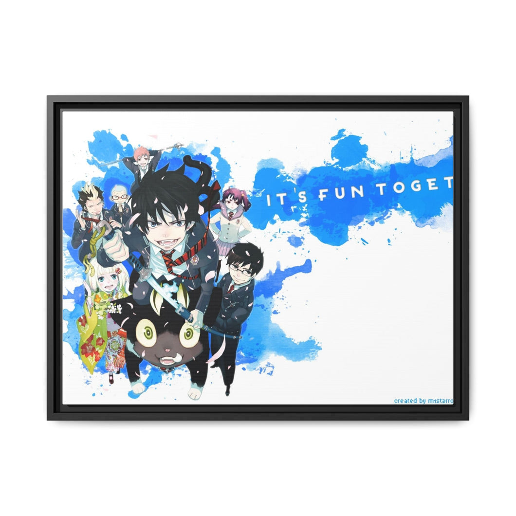 Blue Exorcist Canvas Framed Art Print