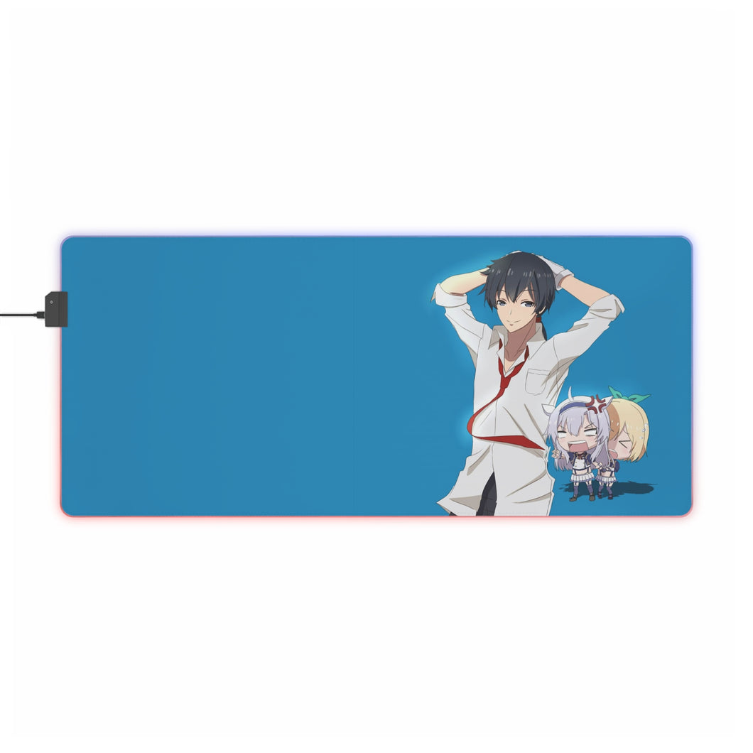Rokudenashi Majutsu Koushi To Akashic Records Sistine Fibel, Glenn Radars, Rumia Tingel RGB LED Mouse Pad (Desk Mat)