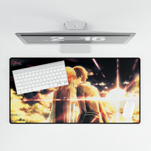 Load image into Gallery viewer, Kirito and Asuna Mouse Pad (Desk Mat)
