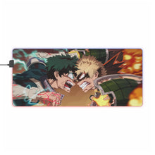 Load image into Gallery viewer, My Hero Academia Izuku Midoriya, Katsuki Bakugou RGB LED Mouse Pad (Desk Mat)
