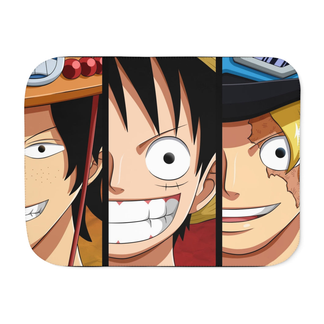 Luffy, Sabo, Ace Sherpa Blanket