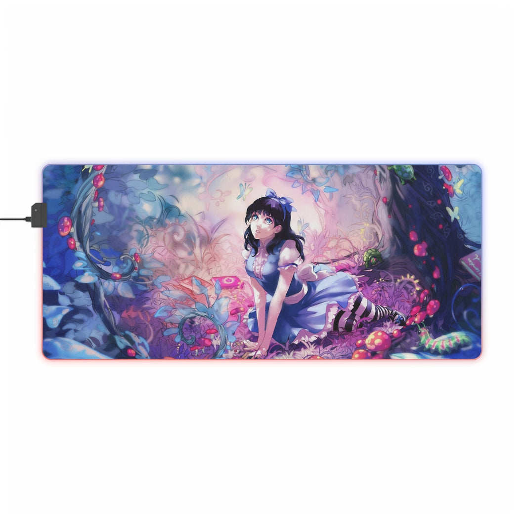 Anime Alice In Wonderland RGB LED Mouse Pad (Desk Mat)