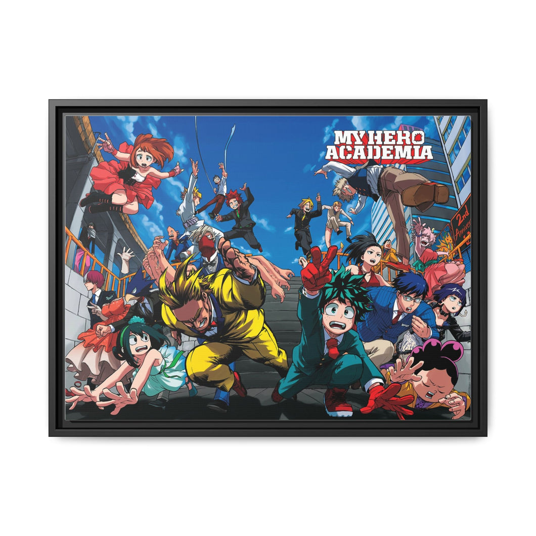Formal Hero Academia Canvas Framed Art Print