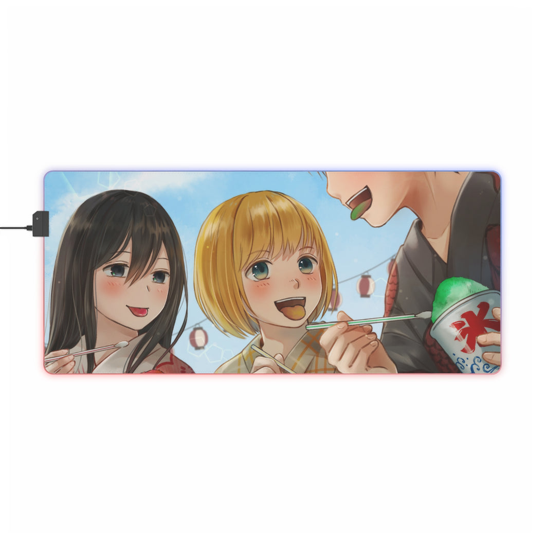 Anime Attack On Titan RGB LED Mouse Pad (Desk Mat)