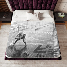 Load image into Gallery viewer, One Punch Man Saitama VS Sea King Sherpa Blanket
