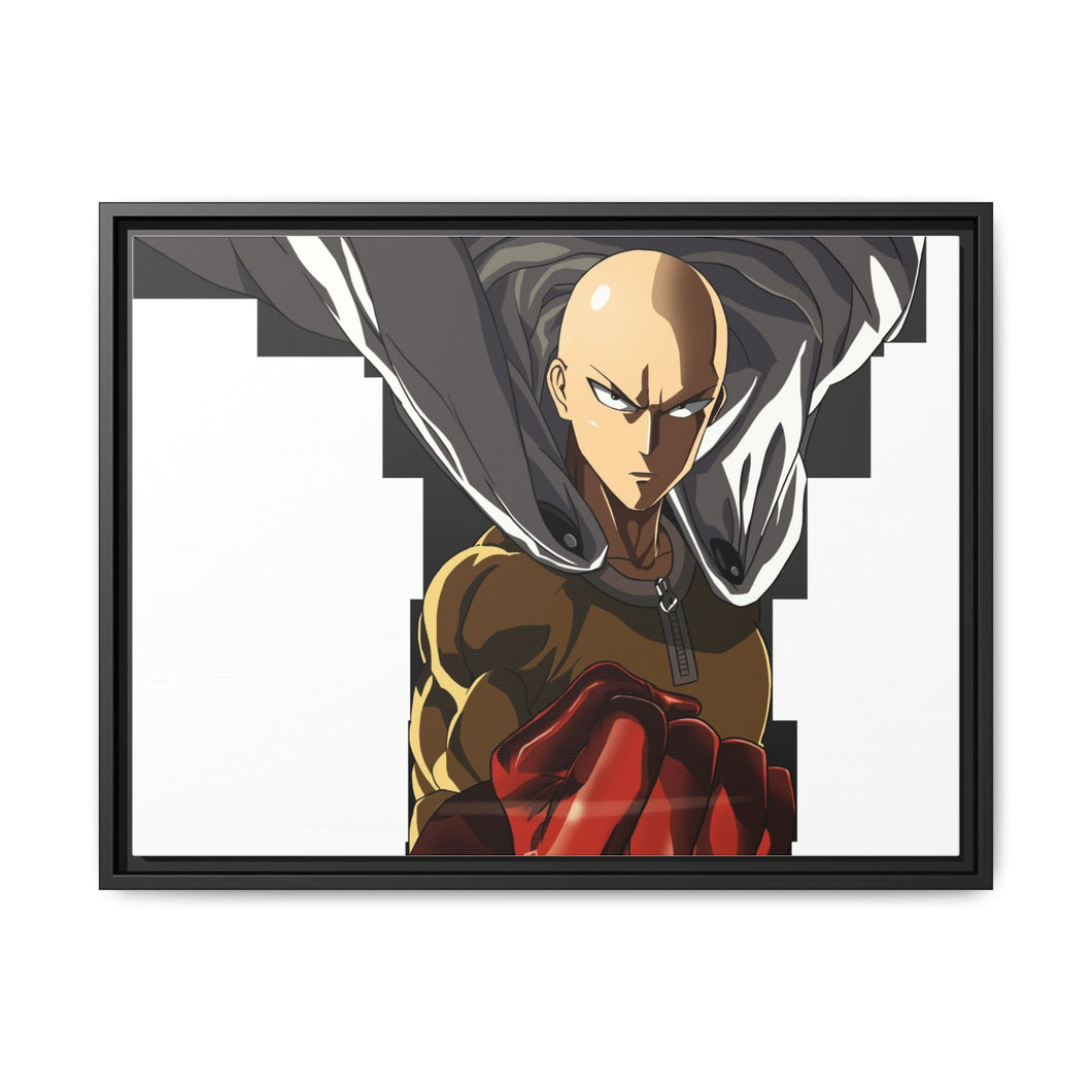 Saitama Render Canvas Framed Art Print