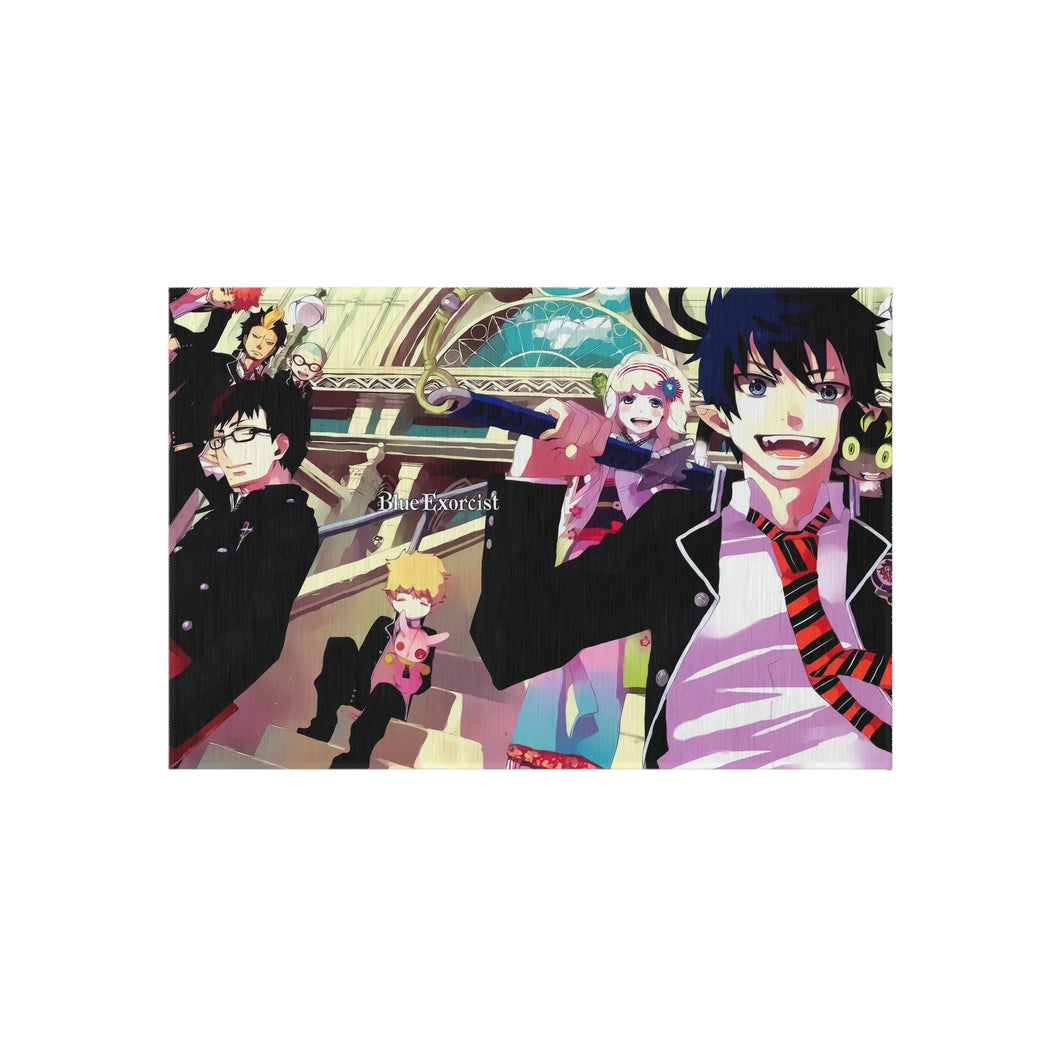 Blue Exorcist Rin Okumura, Yukio Okumura, Kuro, Shiemi Moriyama Rug